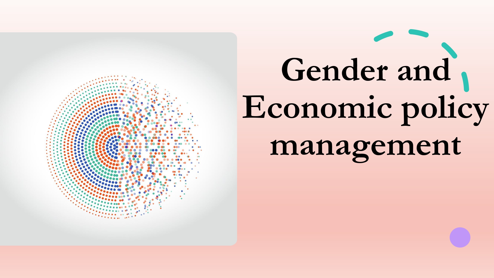 Gender and Economic policy management